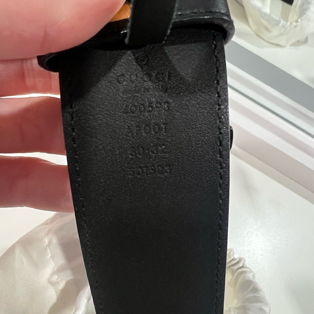 Gucci Double G Black Leather Women’s Belt - Picture 6 of 6
